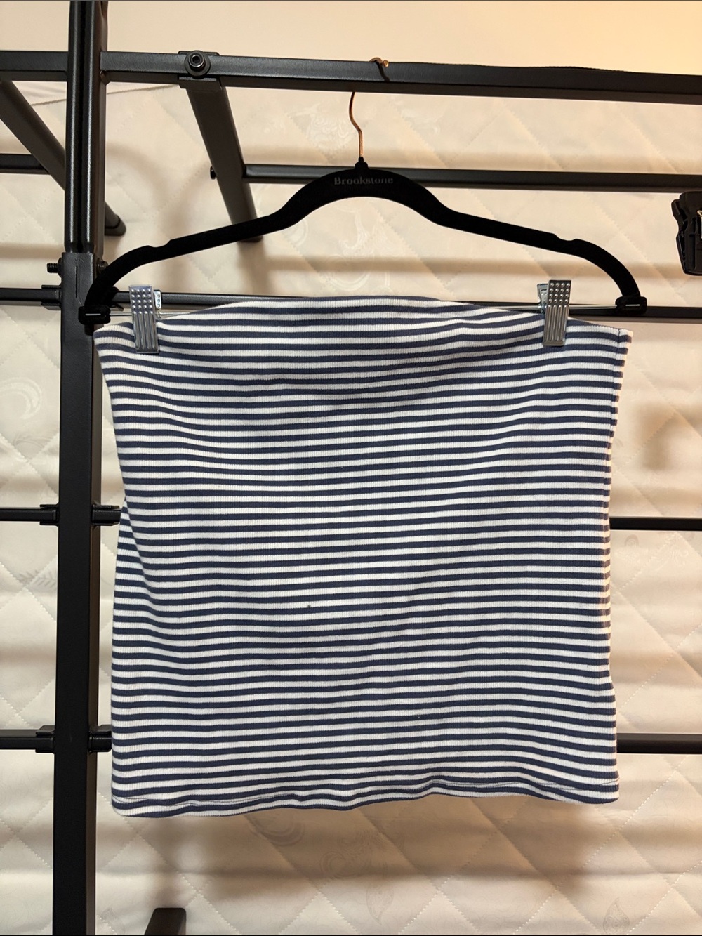 Striped Navy and White Tube Top - Classic Casual
